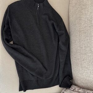 Men's Black Half-Zip Sweater